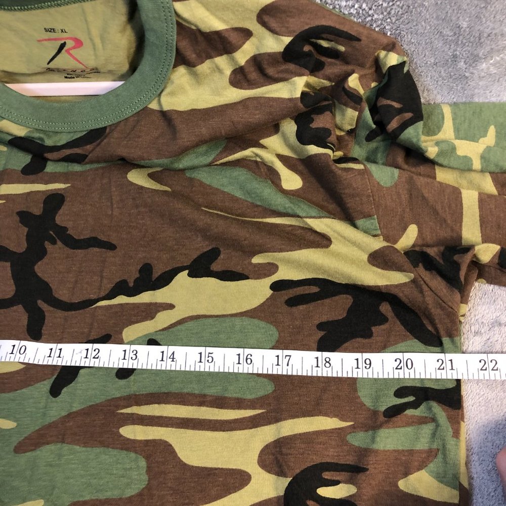 Men's XL Rothco Heavyweight Short Sleeve Military Camo T-Shirt - Picture 6 of 9